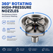 Stainless Steel Glass Rinser for Kitchen Sink thumbnail 3