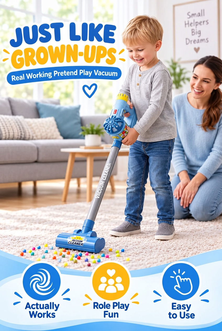 CleanBuddy™ 3-in-1 Kids Vacuum Cleaner Set