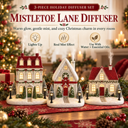 Christmas House Essential Oil Diffuser – Glowing Holiday Decor with Chimney Mist thumbnail 12