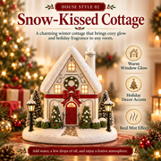Christmas House Essential Oil Diffuser – Glowing Holiday Decor with Chimney Mist thumbnail 9