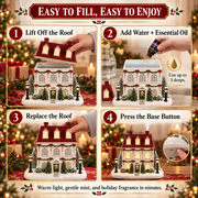 Christmas House Essential Oil Diffuser – Glowing Holiday Decor with Chimney Mist thumbnail 7