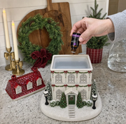 Christmas House Essential Oil Diffuser – Glowing Holiday Decor with Chimney Mist thumbnail 4