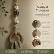 Decorative Beaded Towel Hanger with Wooden Ring thumbnail 14