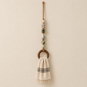Decorative Beaded Towel Hanger with Wooden Ring thumbnail 19