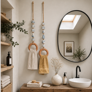 Decorative Beaded Towel Hanger with Wooden Ring thumbnail 15