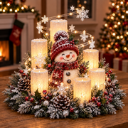 🎄 Glowing Christmas Centerpiece with Warm Flameless Candlelight ✨🕯️ thumbnail 2