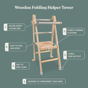 Tots Pikler Style Wooden Folding Helper Tower thumbnail 3