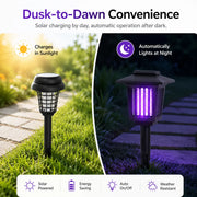 Solar Mosquito Zapper Light – Outdoor Garden Stake Lamp thumbnail 3