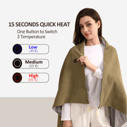 Portable Soft Zipper Electric Heated Blanket Shawl thumbnail 1