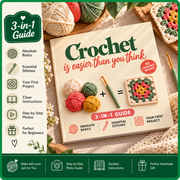 BOOK "Crochet - is easier than you think" Crochet for Beginners Book, Easy Step-by-Step Crochet Guide thumbnail 1
