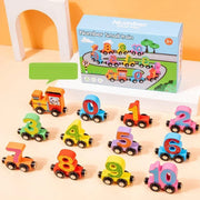 Letters Magnetic Train Puzzle Wooden Toy Car thumbnail 13