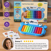 Interactive Talking Flash Card Learning Tablet with Pop-It Keyboard, Spelling & Phonics Games thumbnail 2