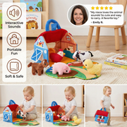 Farm Animal Plush Playset – Interactive Learning Toy with Portable Playhouse thumbnail 5