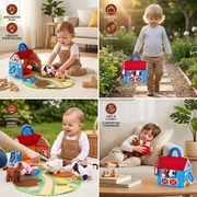 Farm Animal Plush Playset – Interactive Learning Toy with Portable Playhouse thumbnail 4