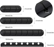 3/5/7 Holes Cable Holder Silicone Flexible Cable Winder Wire Organizer Holder Cord Management Clip for USB Earphone Network thumbnail 2