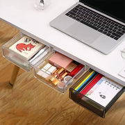 Under-Desk Drawer Storage Box - No-Drill Invisible Organizer, Pull-Out Office Desk Bottom Storage Box thumbnail 5