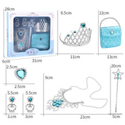 New Children's Crown Princess Set Fashion Girls High Heels Handbag Jewelry Girls Play House Toys Gifts Dress Up Accessories thumbnail 6