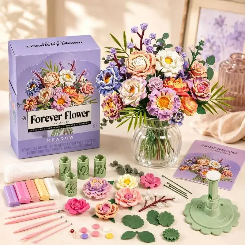 Blooms Meadow Flower Bouquet Making Kit｜Floral Crafts for Adults & Teens