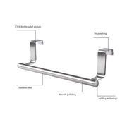1pc Stainless Steel Towel Rack Bathroom Towel Holder Stand Kitchen Cabinet Door Hanging Organizer Shelf Wall Mounted Towel Bar thumbnail 6