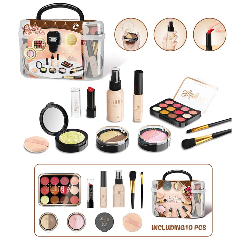 Kids Toys Simulation Cosmetics Set Pretend Play Makeup Toys For Girls Play House Simulation Make up Educational Toys Gifts