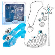 New Children's Crown Princess Set Fashion Girls High Heels Handbag Jewelry Girls Play House Toys Gifts Dress Up Accessories thumbnail 5