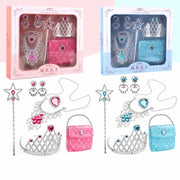 New Children's Crown Princess Set Fashion Girls High Heels Handbag Jewelry Girls Play House Toys Gifts Dress Up Accessories thumbnail 3
