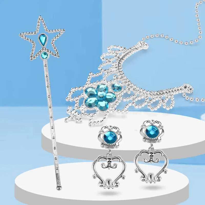 New Children's Crown Princess Set Fashion Girls High Heels Handbag Jewelry Girls Play House Toys Gifts Dress Up Accessories