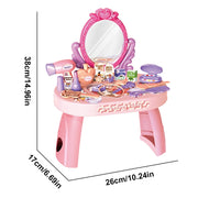 Career Role Play Toy Girls Pretending Make Up Set with Stickers Simulated Dressing Table Toys for Kids Girl Children's Day Gifts thumbnail 3