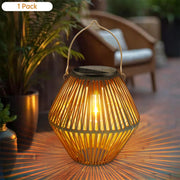 Solar Woven Boho Lantern thumbnail 7