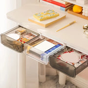 Under-Desk Drawer Storage Box - No-Drill Invisible Organizer, Pull-Out Office Desk Bottom Storage Box thumbnail 1