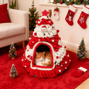 Christmas Tree Cat House & Cosy Bed thumbnail 1