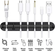 3/5/7 Holes Cable Holder Silicone Flexible Cable Winder Wire Organizer Holder Cord Management Clip for USB Earphone Network thumbnail 4