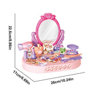 Career Role Play Toy Girls Pretending Make Up Set with Stickers Simulated Dressing Table Toys for Kids Girl Children's Day Gifts thumbnail 4