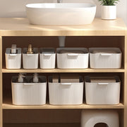 WORTHBUY Multifunctional Plastic Storage Box With Handle Desktop Organizer For Food Bathroom Kitchen Cabinet Storage Organizer thumbnail 2