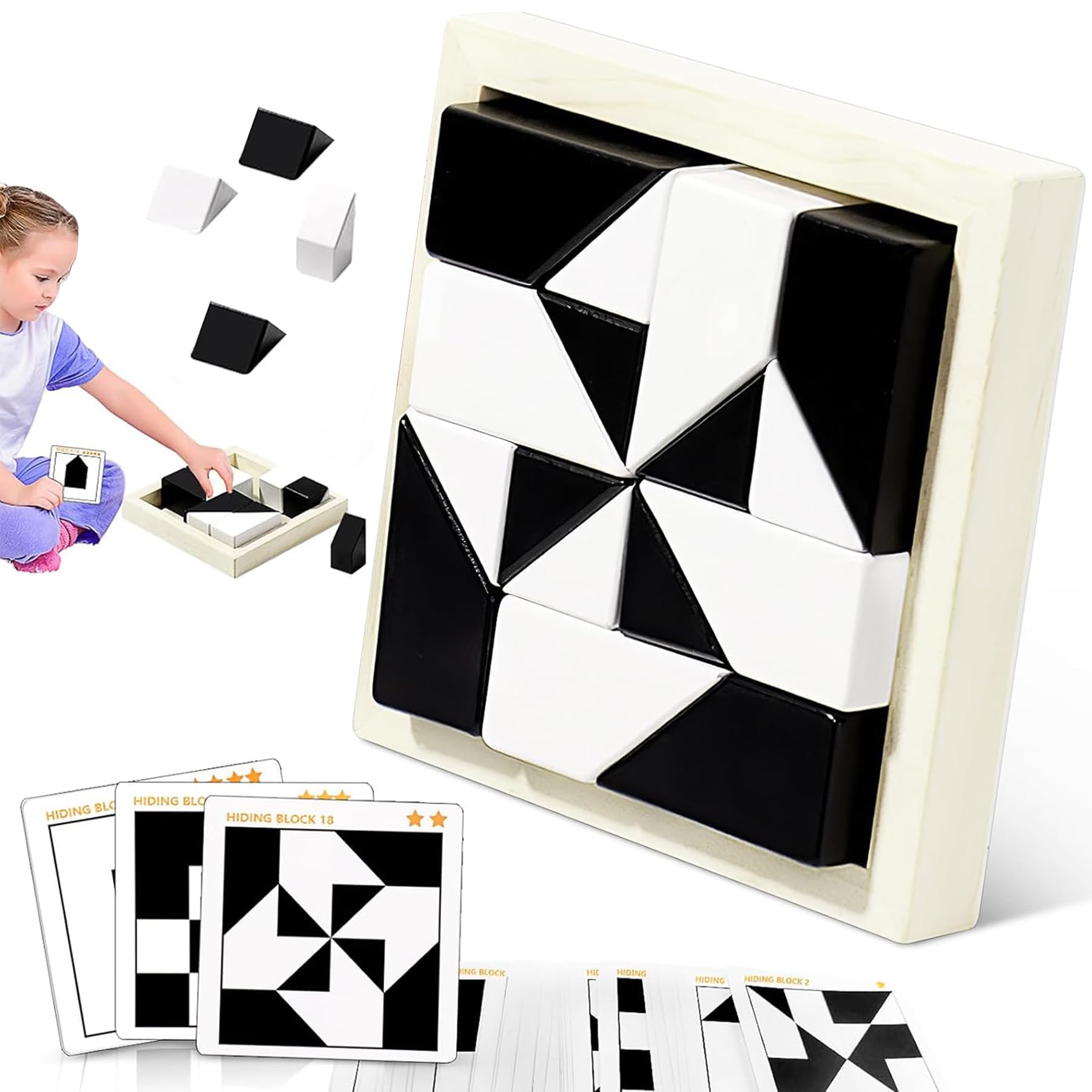 🧩 Hidden Blocks Board Game: STEM-Approved Wooden Puzzle for Creative Minds
