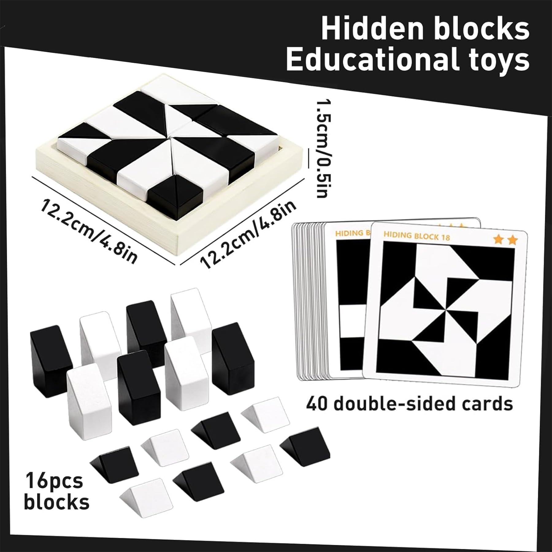 🧩 Hidden Blocks Board Game: STEM-Approved Wooden Puzzle for Creative Minds