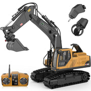 Father's Day Special: 3 in 1 Remote Control Excavator Toy with Metal Bucket/Claw/Drill thumbnail 1