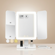 VelvaGlow™ Trifold LED Makeup Mirror thumbnail 1