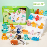 52-Piece Montessori-Style 3D Alphabet Building Blocks Set thumbnail 7