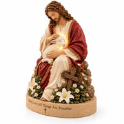 Jesus & Lamb Lighted Sea Glass Statue thumbnail 7