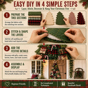 🎄Beginner-Friendly DIY Oversized Patchwork Christmas Tree Door Hanging Kit | Complete Kit with All Tools & Step-by-Step Guide Included 💕 thumbnail 4