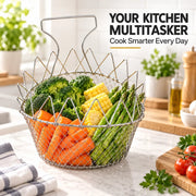 Foldable Stainless Steel Frying Basket & Colander ✨ thumbnail 10