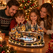 Animated Holiday Train & Ice Rink Scene thumbnail 1