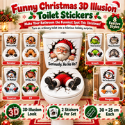 🚽🎅 Funny Christmas 3D Illusion Toilet Stickers – The Ultimate Holiday Bathroom Prank! thumbnail 2