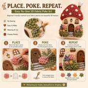 🔥🏡 Whimsical Village 3D Fabric Poke Art Kit thumbnail 5