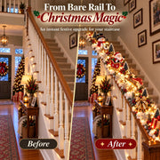 🎅 Santa’s Sleigh Snowy Stair Railing Decor thumbnail 4
