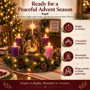 Lighted Nativity Advent Wreath – A Sacred 4-Week Christmas Tradition thumbnail 6