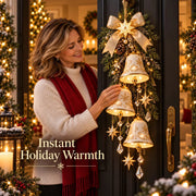 Golden Bell Blessing Cascade™ | Lighted Christmas Door Decor thumbnail 5