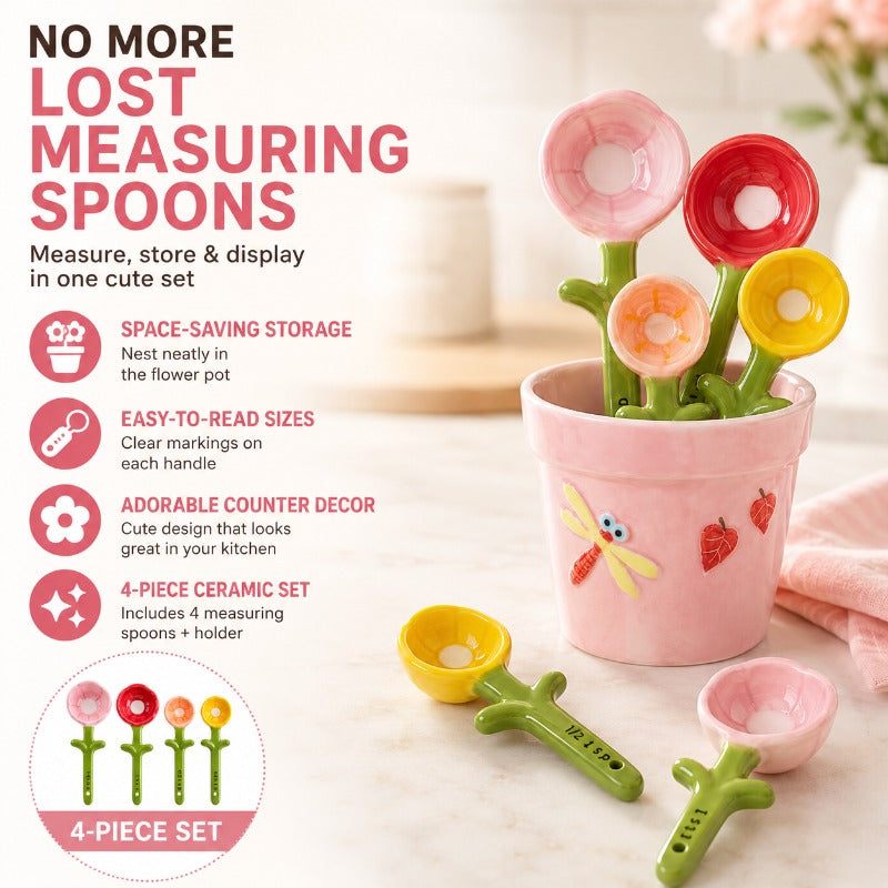 Flower Pot Measuring Spoon Set