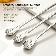 3-Count Stainless Steel Straw-Spoon thumbnail 5